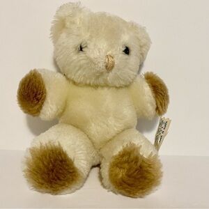 Eden Cream Tan Teddy Bear Plush Stuffed Animal Toy Rattle Baby Vintage 80s